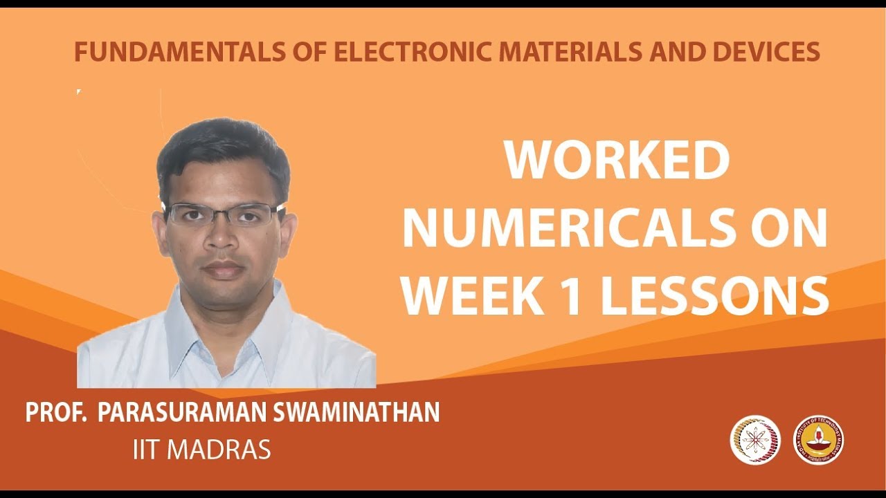 Worked numericals on week 1 lessons