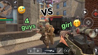 world war2 battle combat || 4 vs 1 🔥😎