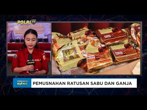 LIVE - PEMUSNAHAN RATUSAN SABU DAN GANJA HASIL OPERASI NILA JAYA 2024 POLDA METRO JAYA