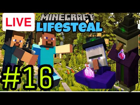 KrishnKrsGamer - Brewing potions to become a Witch in Minecraft - Minecraft Life Steal #16 - Live Now