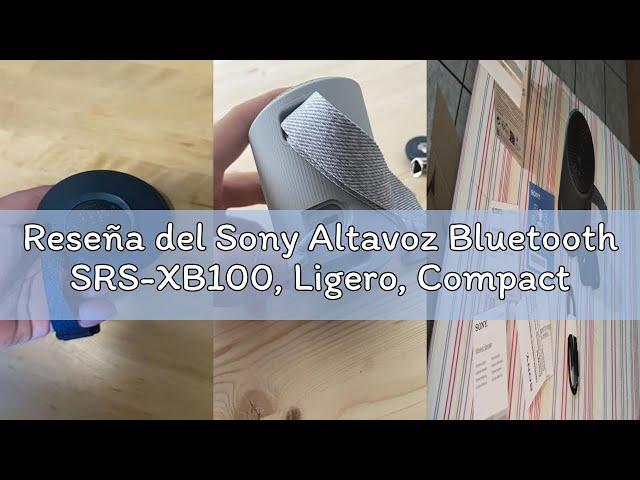 Vídeo relacionado con Sony Altavoz Bluetooth SRS-XB100, Ligero, Compacto, Altavoz Resistente al Agua y al Polvo IP67, hasta 16 h de batería, Correa Adaptable, Negro