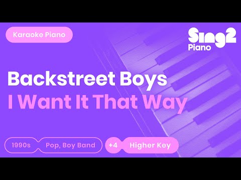Backstreet Boys - I Want It That Way (Karaoke Piano) Higher Key