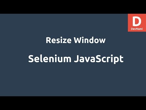 Selenium Javascript Resize Window