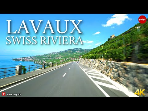 🍇 Lavaux: The Swiss Riviera 4K | Montreux to Lausanne on Lake Geneva | Grape Vineyards | #swiss