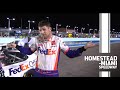 Denny Hamlin hits 'Jordan shrug' after dominant win | NASCAR