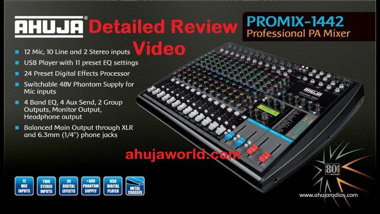 Ahuja Latest mixer PROMIX-1442 Unboxing&Detail Review, Premium 12 channel mixer #Ahuja's New Arrival