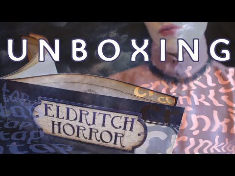 [asmr] unboxing Eldritch Horror expansion - crinkly plastic - storytelling