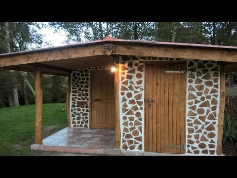 Our cordwood sauna construction