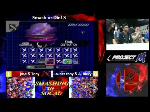 Smash or Die! 3 Project M Doubles Jose & Tony vs SFS/ A Rookie  & Supatony