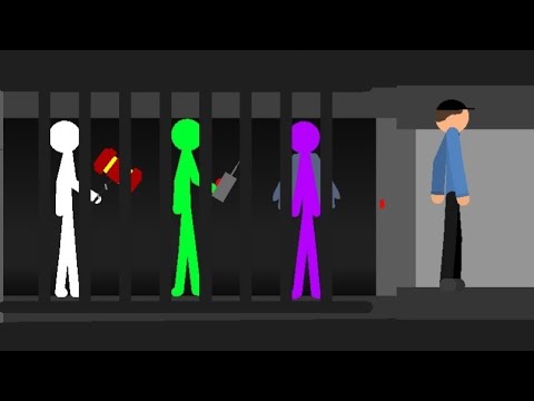 Stick man vs minecraft | the prison escape | stick nodes animation