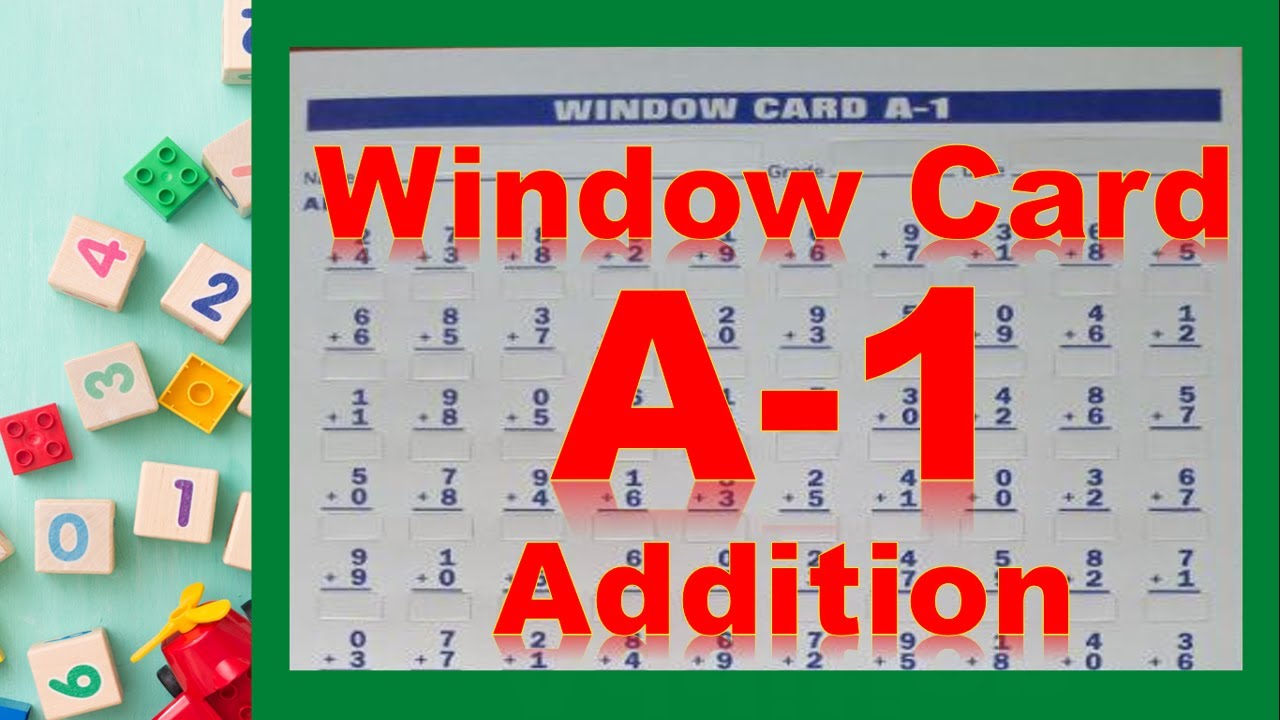 ADDITION DD CARD TEST || A-1 || SET 1 || WINDOW CARD