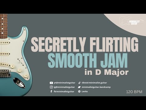 Secretly Flirting Smooth R&B Jam | in D Major Guitar Backing Track | 120 BPM
