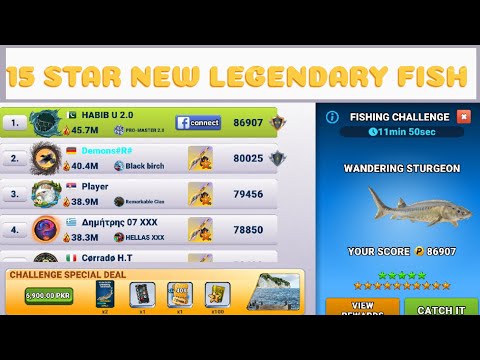 I CAUGHT 15 Star New Legendary Fishl Wandering Sturgeon l Fishing Clash gameplay