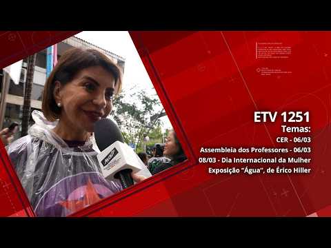 CER - 06/03 | Assembleia dos Professores - 06/03 | 08/03 - Dia Internacional da Mulher | Exposição “Água”, de Érico Hiller