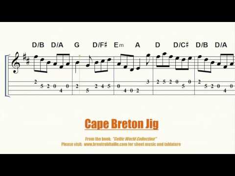 Mandolin - Violin - Cape Breton Jig Sheet Music and Tablature