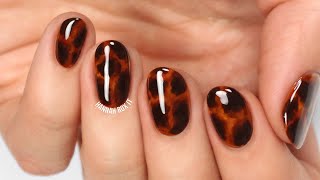 Tortoise Shell Nail Art (without gel!)