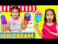KIDS Selling ICE CREAM On TRUCK ToyStars
