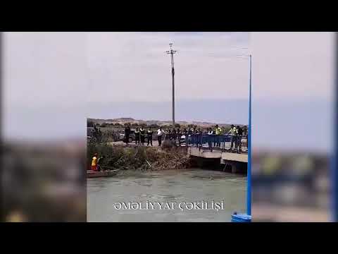 FHN-in dalğıcları su kanalında batması ehtimal olunan şəxsin axtarışlarını davam etdirir (video, foto)