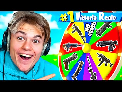 VINCERE CON LA RUOTA DELLE ARMI! *CHALLENGE IMPOSSIBILE* su FORTNITE