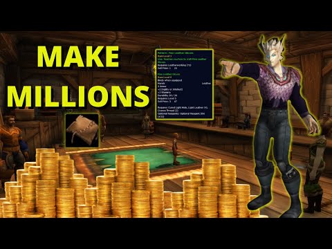 Making MILLIONS With Leatherworking: Fine Leather Gloves #shorts #worldofwarcraft #goldmaking