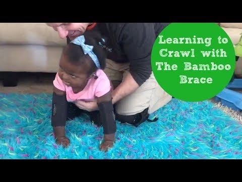 Bamboo Brace Aids in Crawling for Girl with Hyptonia