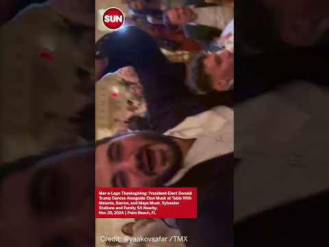 Elon Musk parties with Donald Trump at Mar a Lago on Thanksgiving.