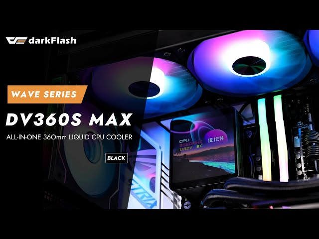 Refrigeración líquida darkFlash DV360S MAX 360mm 3 ventiladores ARGB LCD blanco video