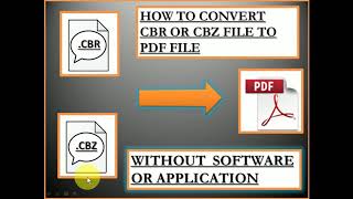 How to convert CBR or CBZ file to PDF file l Without software or application l