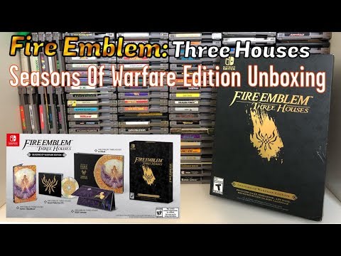 FIRE EMBLEM: THREE HOUSES, SEASONS OF WARFARE EDITION UNBOXING - Emceemur