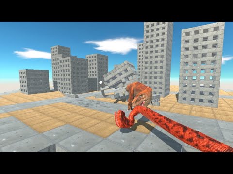 UPDATED UNIT TITANOBOA in Modern City vs ALL UNITS Animal Revolt Battle Simulator