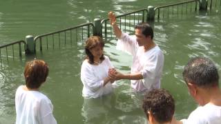 preview picture of video 'Baptismal site on the Jordan River - a wonderful Renewal of Vows ceremony 2'