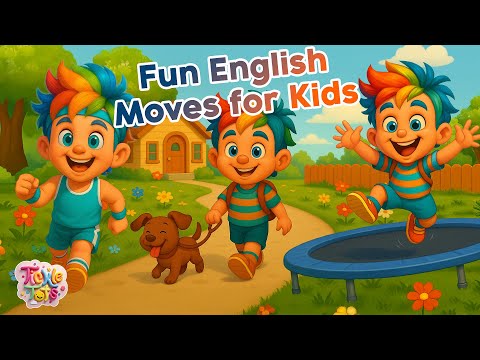 English Action Words – Clap, Walk, Run & More! 🏃‍♀️
