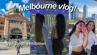 Spend a day with us in Melbourne, Australia! - Van Gogh Exhibition, Melb night life | VLOG