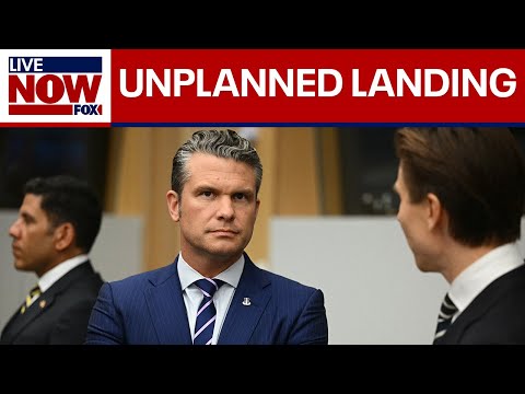 Video | Sec. Hegseth's plane makes unplanned landing in UK  | LiveNOW from FOX