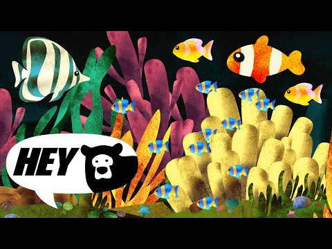 Lullaby Tropical Aquarium - Hey Bear Sensory - Relaxing Seascape Video with Music for Sleep