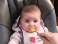 Abigail Eating In Her High Chair