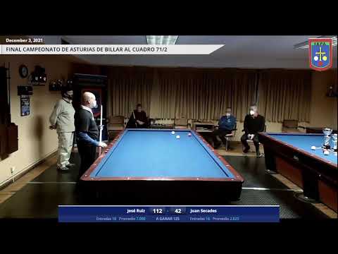 FINAL XVIII CAMPEONATO DE ASTURIAS DE BILLAR AL CUADRO 71/2