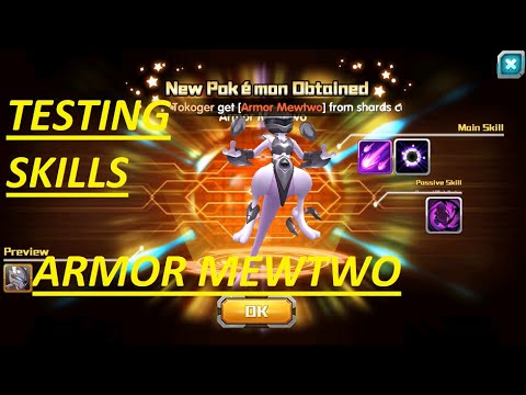 POKELAND LEGENDS - ARMOR MEWTWO - TESTING SKILLS