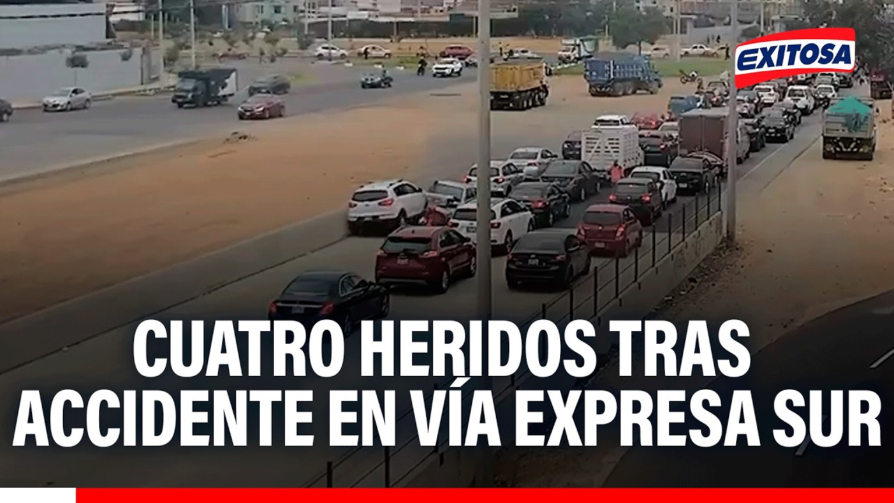 🔴🔵 Accidente en Vía Expresa Sur dejó cuatro heridos: Dos de ellos con pronóstico reservado