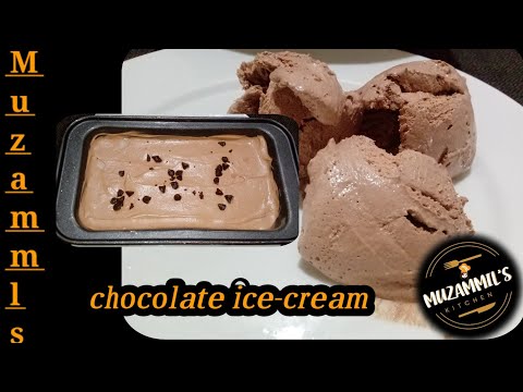 Easy Homemade Chocolate Ice Cream  (3 Ingredients Only) #muzammil #baking #chocolate #easyrecipe