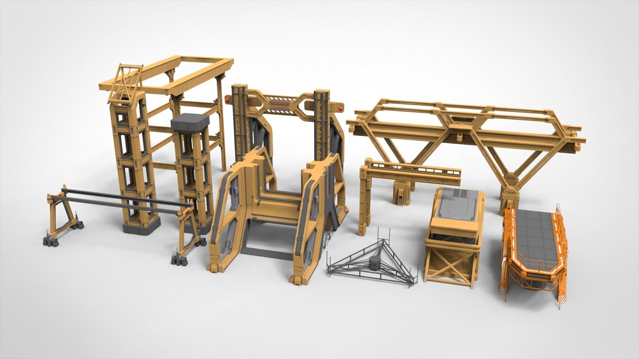 Ambiente modular de fic&ccedil;&atilde;o cient&iacute;fica 17 Modelo 3D