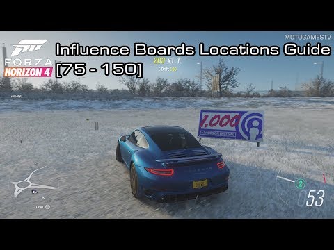 Forza Horizon 4 - Influence Boards Locations Guide [76-150]