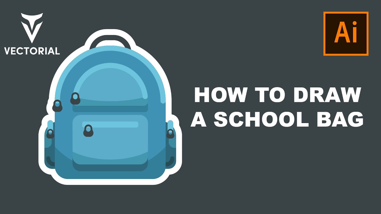 How to Draw a School bag in Adobe Illustrator