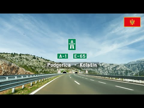 [4KHDR] Driving in Montenegro: Autoput A1 E65 from Podgorica to Kolašin - Montenegro's First Highway