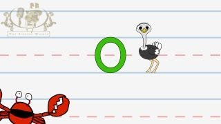 Write the letter O | Alphabet Writing lesson for children | The Singing Walrus