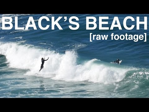 [raw footage] High Tide Black's Beach Surfing - March 2nd 2017