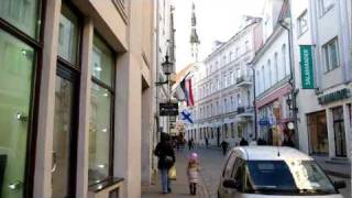 Streets of Old City Tallinn, Estonia November 2011