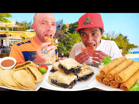 Bajan STREET FOOD and Tour of Bridgetown THE CAPITAL of BARBADOS!!