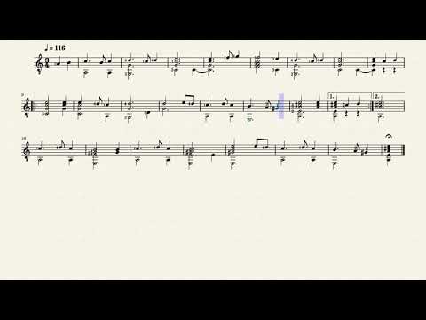 Spagnoletta – Fabritio Caroso, XVI century (guitar sheet music)