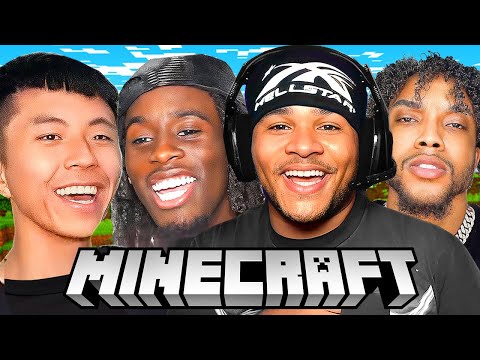 First Time Minecraft with Fanum, Kai Cenat & YourRAGE